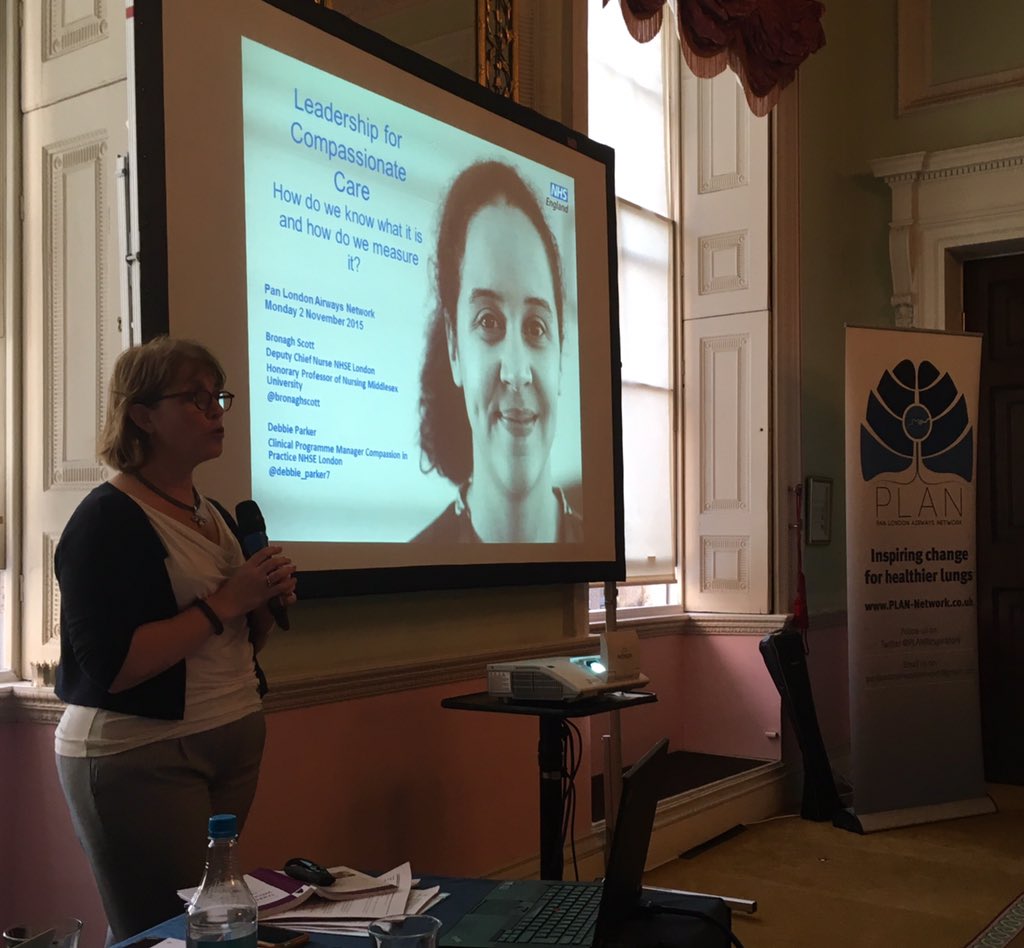 speak2matt's tweet photo. @BronaghScott talks on leadership for compassionate care. @PLANRespiratory #plan_ed https://t.co/9lFCX2C04G