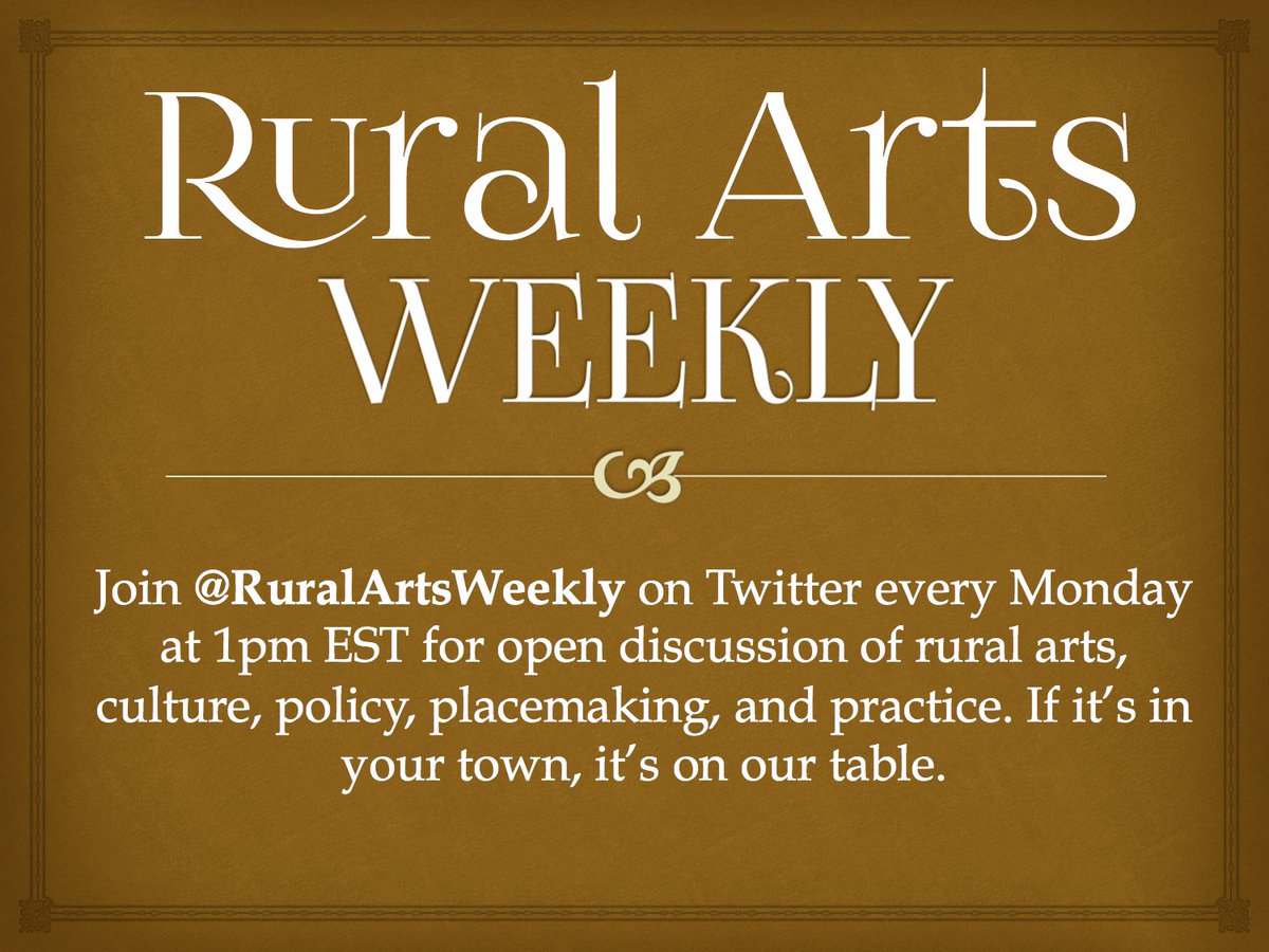 Rural Arts Weekly tweet media