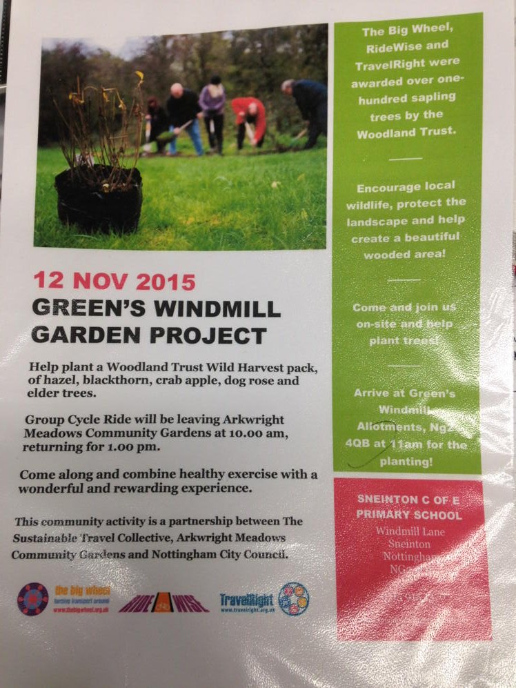 CatofSnenno's tweet photo. Come and join us planting, cycling or just to look at the we community garden in sneinton @Greens_Windmill https://t.co/V4J7MthN6C
