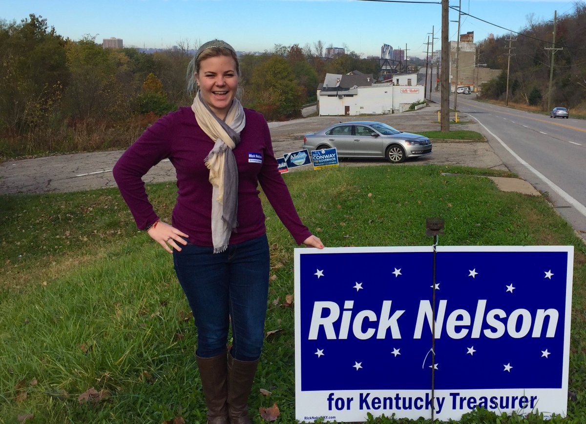 RickNelsonKY's tweet photo. Team #RickNelsonKY is still out putting up signs and I am talking with voters in Garrard Cty. this morning. https://t.co/wBh4Cdlc9K