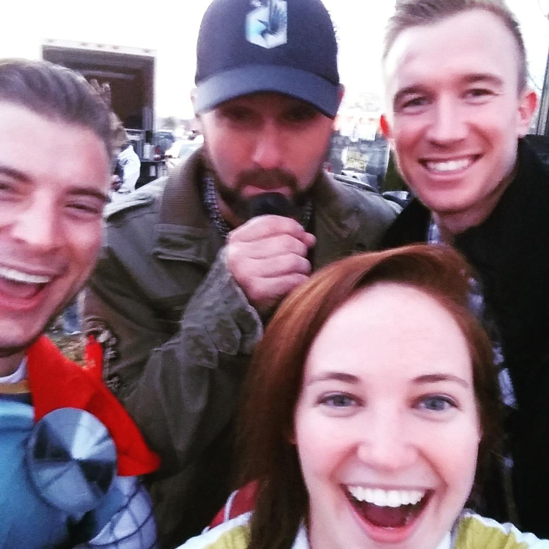 CallMeLotty's tweet photo. Pretty pumped about this selfie with @Chawk1003 &amp; @jamiewatson77 during the Chris Hawkey concert 👍#camera #mnunited https://t.co/6P9uDPjQ93