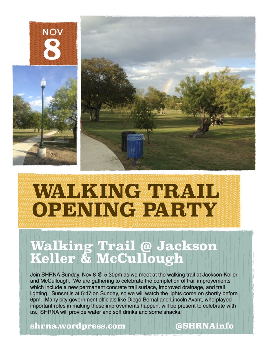 SHRNAinfo's tweet photo. Join us as we celebrate #party #trailComplete #nov8 #walkingTrail #lights https://t.co/uVJyVkjHUK