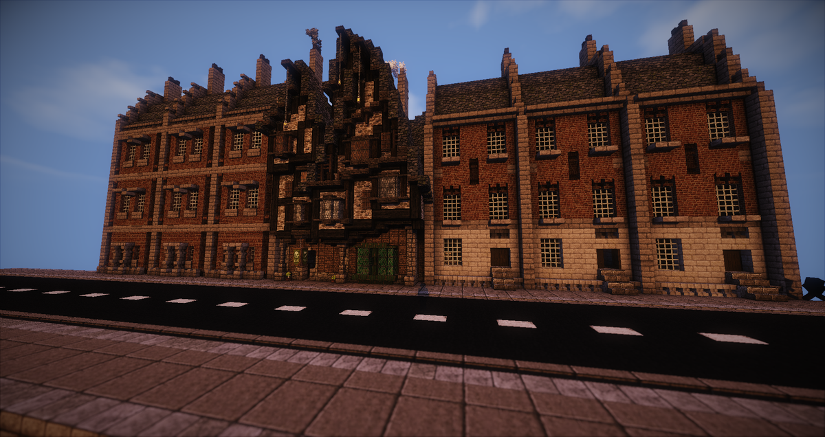 Lynchyinc's tweet image. The Leaky Cauldron standing out against some standard London buildings - how come the muggles never notice? :P