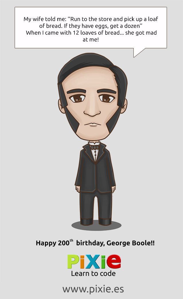 PixieLearn's tweet image. Who was George Boole?
#Boole #Booleanlogic #BooleanExpressions