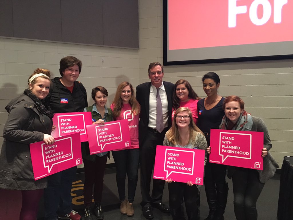 PPAVirginia's tweet photo. Our team was thrilled to see @MarkWarnerVA at the rally for @dangecker this morning! #StandWithPP #takebackthesenate https://t.co/mjE7fWZ23T