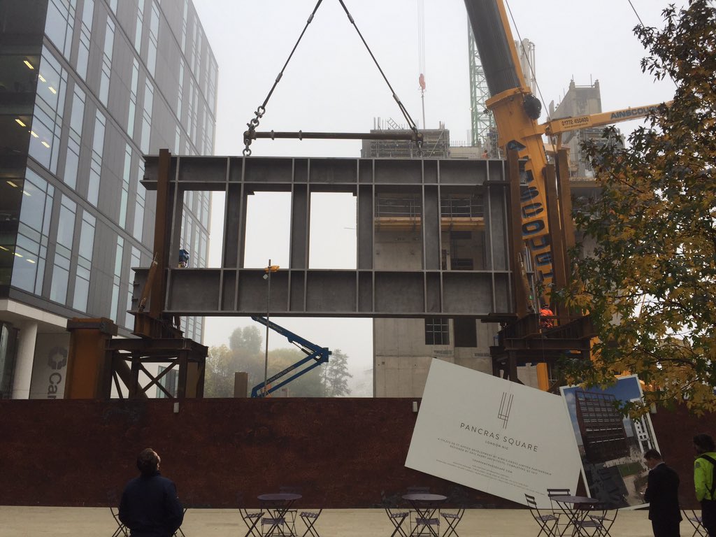 DollyManwani's tweet photo. 4PancrasSquare-72 tonne truss, proud to be part of this project! @ArgentLLP @gt_llp @BAMConstructUK @kingscrossN1C https://t.co/c521Z5swHd