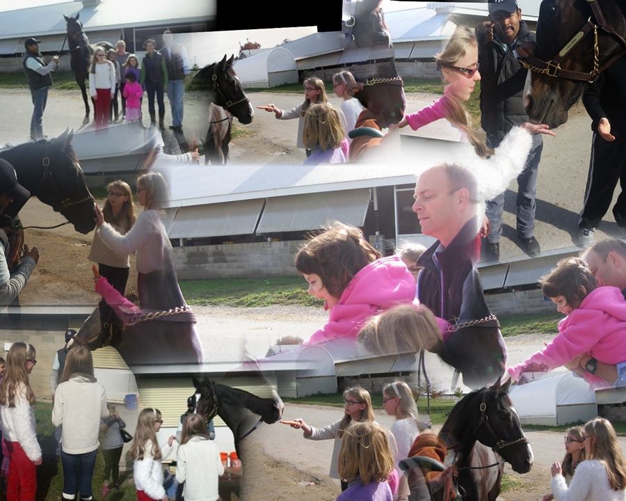 I had some cute visitors on Sunday <a href="/keeneland/">Keeneland</a> .  They are some kids with special issues and wanted to meet me.