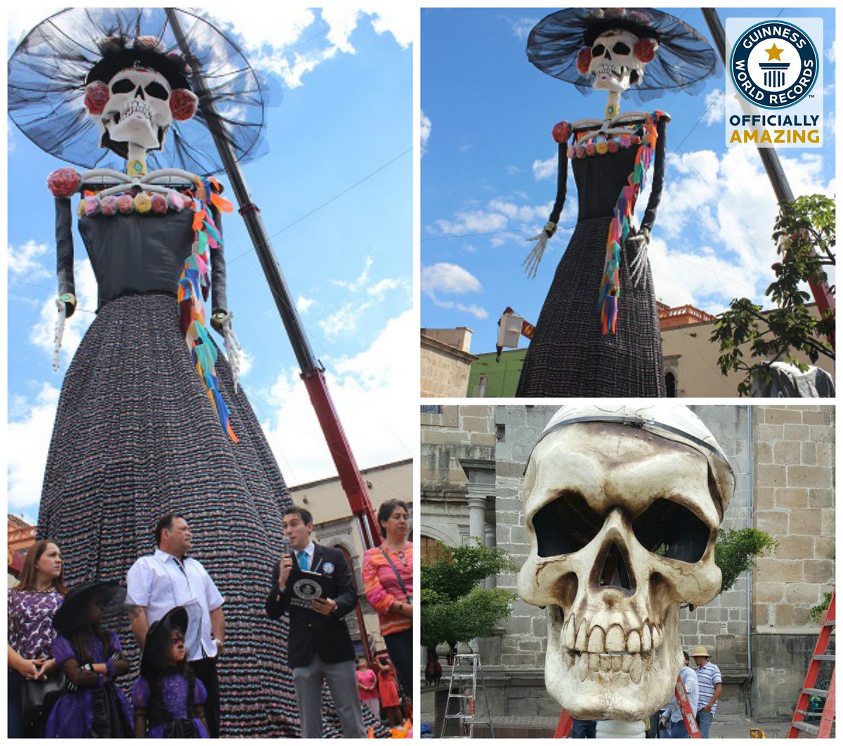 GWR's tweet photo. New record: Tallest Calavera Catrina. Congrats to the town of Zapotlanejo, Mexico #diadelosmuertos #DayOfTheDead https://t.co/p1imLiDQfg