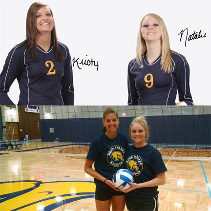 RVC_Athletics's tweet photo. @natalieolsen4 & Kristy Bourquin @NJCAA All-Americans in '09 came back for our alumni match on 9/12/15! #RVC50 https://t.co/6WeQn20Kg4