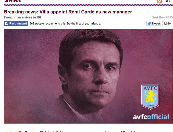 #AVFC have changed the image and just gone the safest of all routes ...