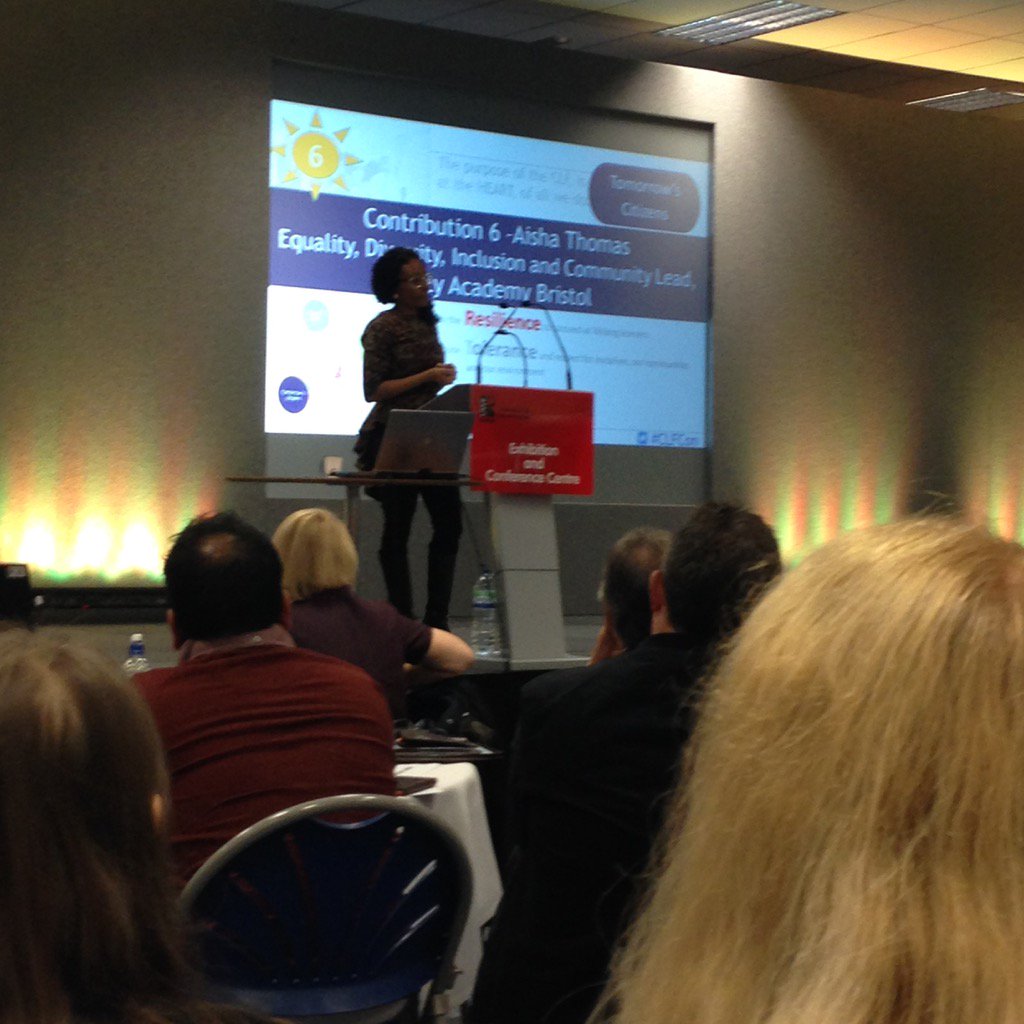 AdaoraNwegbu's tweet photo. Aisha Thomas @BristolMet "I like things to happen and if they don't I make it happen" Churchill #CLFCon https://t.co/2uKVQ77wQC