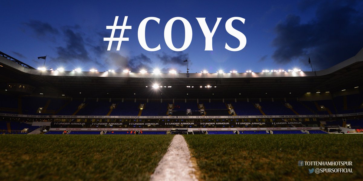 Monday night football under the lights at White Hart Lane! Come on you Spurssssss! #COYS