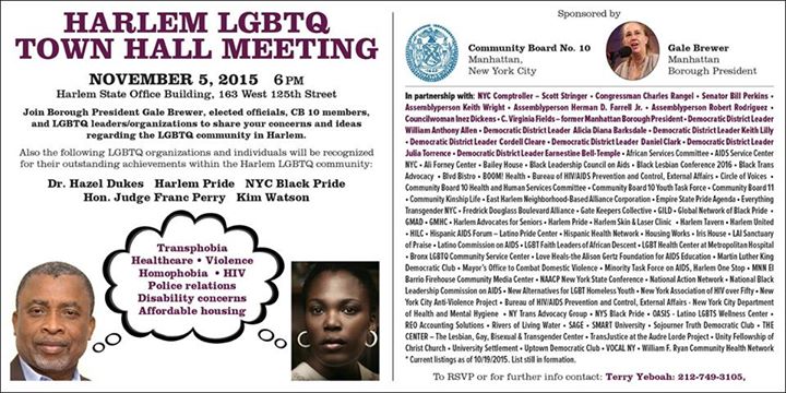 .@GMHC happy to be a community sponsor of 1st #Harlem #LGBTQ Town Hall: Thursday, 6pm, Harlem State Office Building