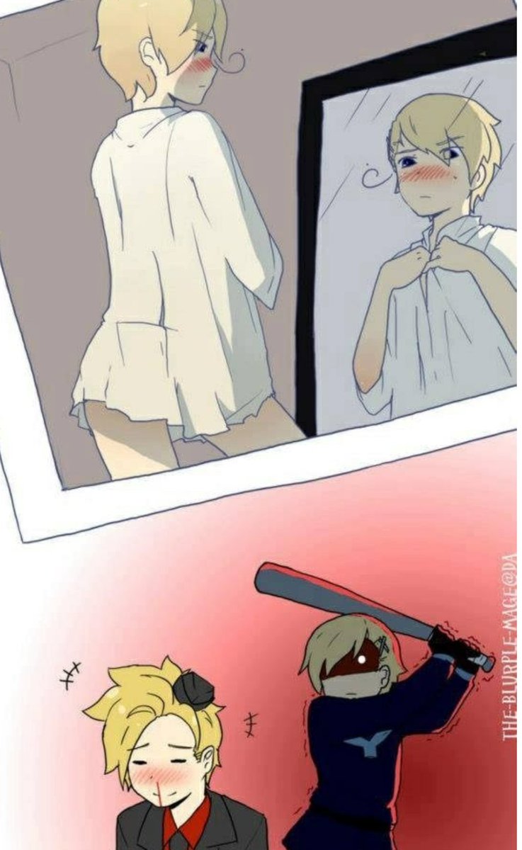 BoyFSW's tweet photo. @FSWChuugoku -El chico negó de inmediato, mientras se escondía del rubio-no...no lo haré. https://t.co/2u39XAulvn