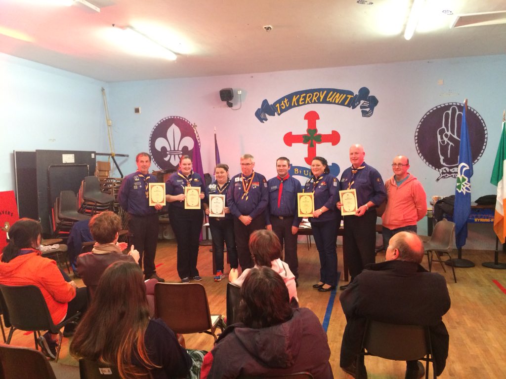 1stKerryTralee's tweet photo. Well done to all our leaders who received service medals and meritorious awards tonight https://t.co/rjHNXepQin