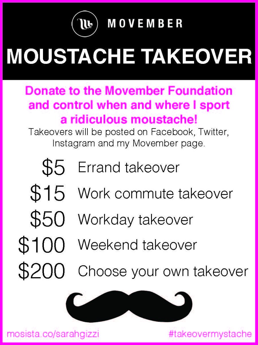 GizziMonster's tweet photo. Ever wanted to embarrass me while supporting @Movember? Now you can! https://t.co/fDxqrJo3tj https://t.co/Ub6DD7Ygz2