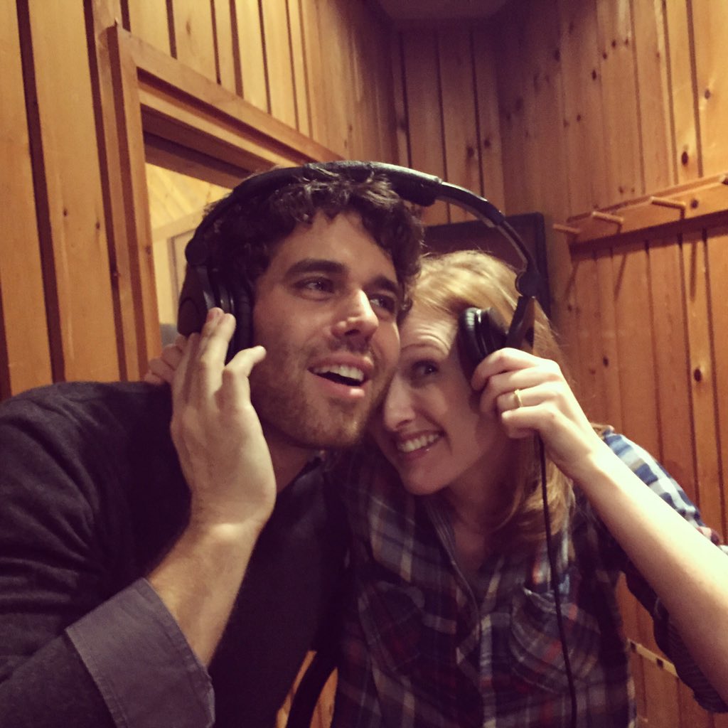 agmusical's tweet photo. John and Mary in-studio! We can't wait for you to hear these sweet sounds. #CastAlbum #Broadway https://t.co/6XD3eSMt0F