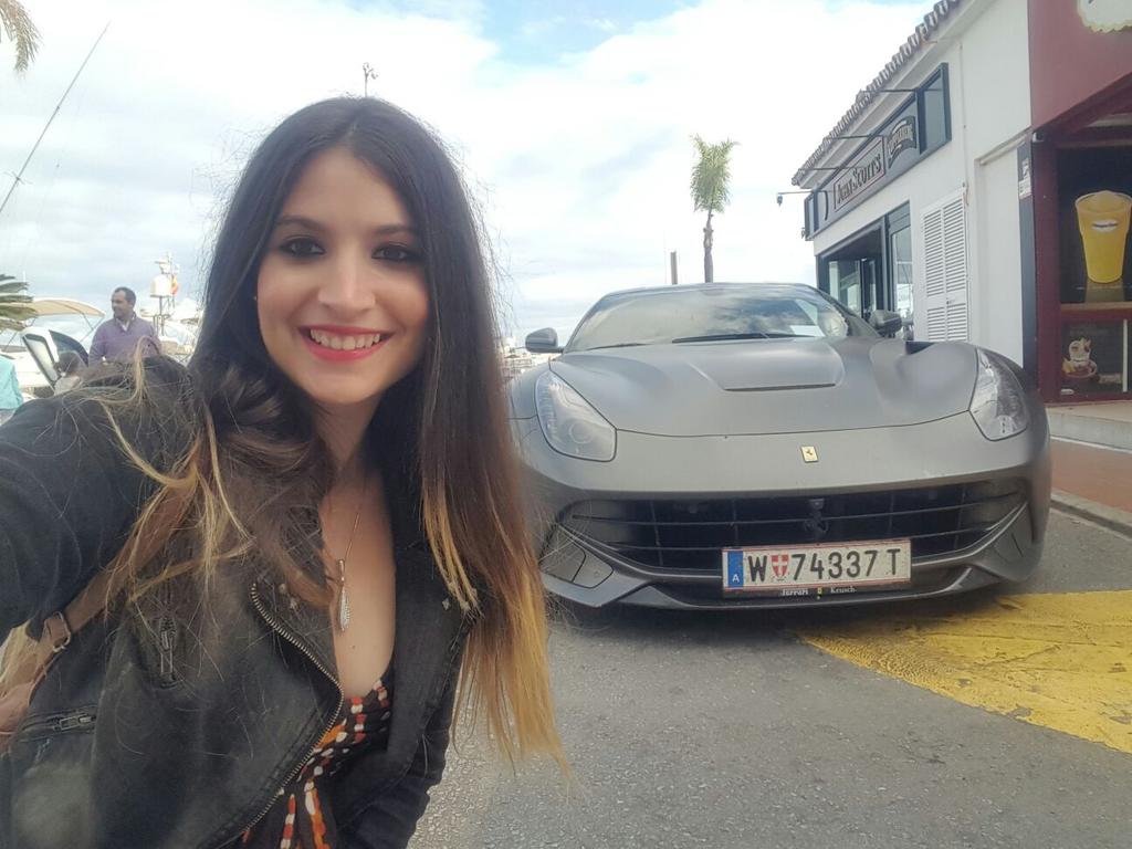 Lydia599's tweet photo. Perfecta forma de terminar el puente! #ferrari #f12 #puertobanus https://t.co/zglC8mM2F2