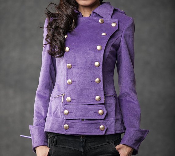 CathySavels_Art's tweet image. Purple Winter Jacket  Military Style Double Breasted by YL1dress etsy.me/1DCqFtv #fashion #clothing