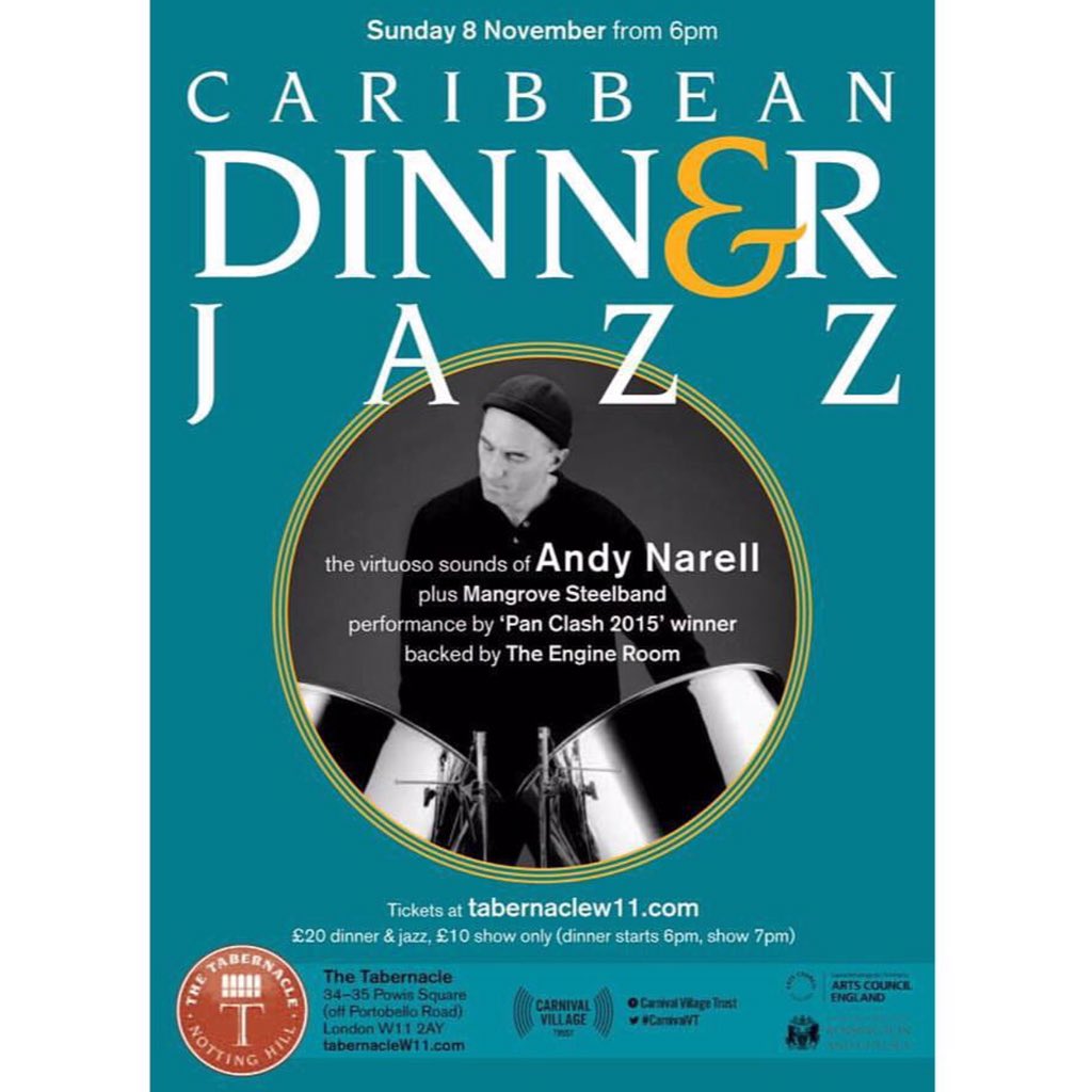 Join us <a href="/TabernacleW11/">The Tabernacle W11</a> Sunday Nov 8th for an evening of Jazz 🎶 with #AndyNarell
