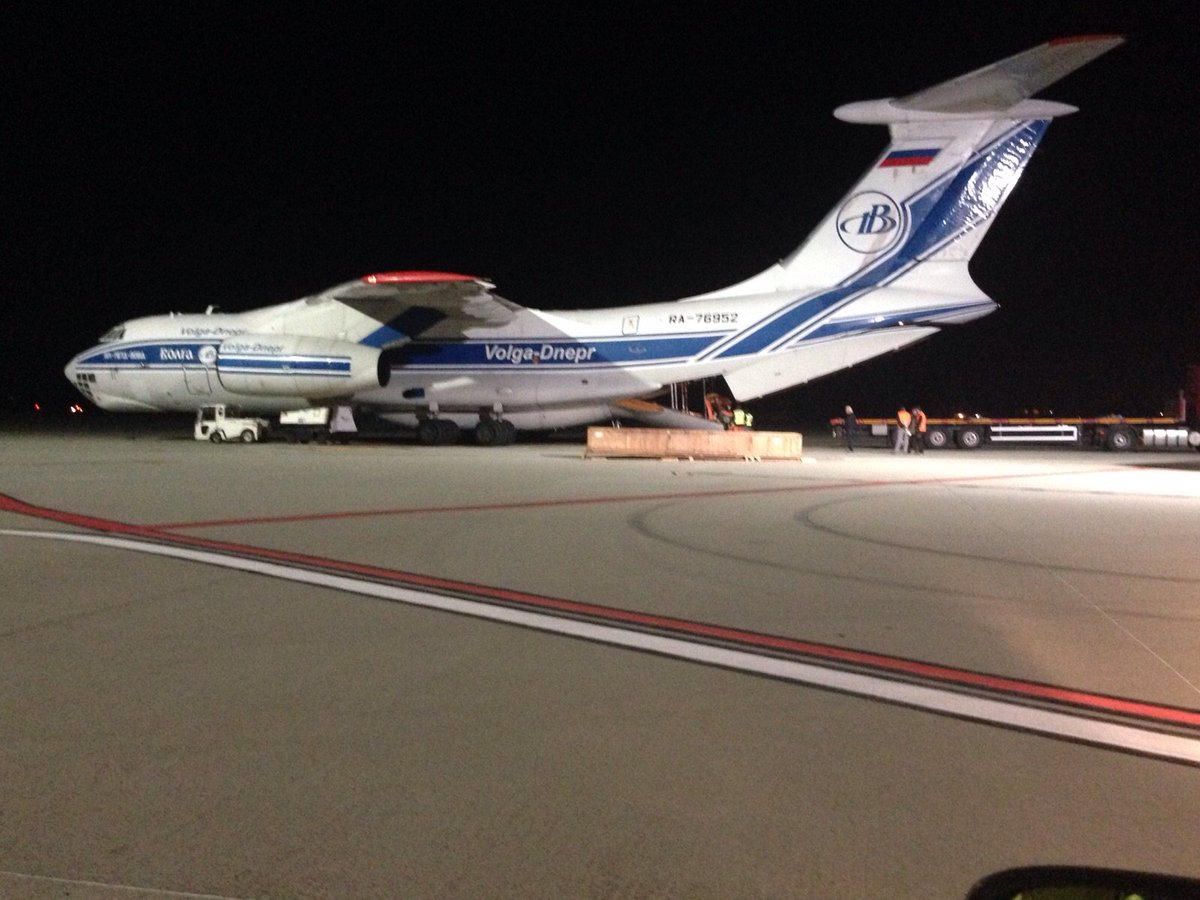 sagathandling's tweet photo. @volgadneprgroup #RA76952 #IL76 @torinoairport.Carrying #AB412 from Eritrea for heavy maintenance by #airgreen https://t.co/nK31rayXN8