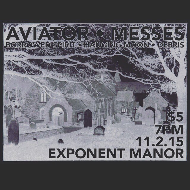 Tonight we are gonna be having a good ol' time with <a href="/AviatorMA/">Aviator</a> <a href="/Messesband/">messes</a>, Hanging Moon and Debris. <3 Nashville