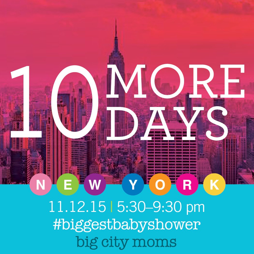 Only 10 more days until the #biggestbabyshower NYC. Will we see you there?