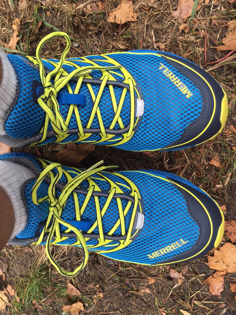 @merrelloutside marathon number four with mixmasters. No blisters no sore feet.