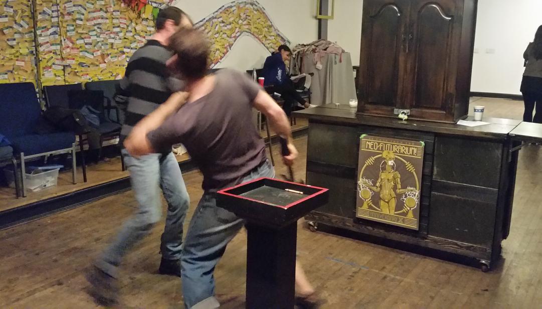 BackRoomShakes's tweet photo. Getting ready for war. Like ya do. #BRSPHenryIV #BackRoomShakes https://t.co/SdwMiWwziG