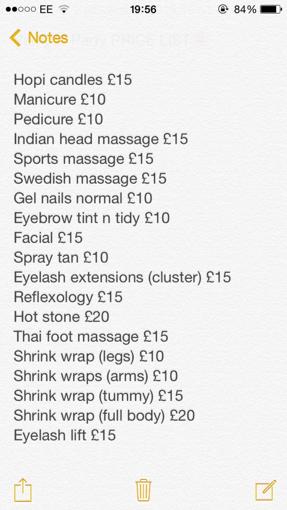 SoTouching17's tweet photo. Taking bookings for pamper parties!!! For Xmas great deals!! In the comfort of your own home!! Special price list https://t.co/6F5Jwi5roI