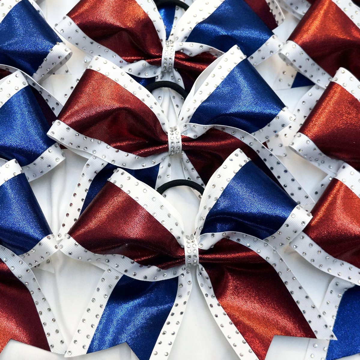 cheerbowsUSA's tweet photo. Rhinestone Team Order - lisa@cheerbowfactory.com #cheer #cheerbow #cheerbows #cheerleader #rhinestonebow https://t.co/LZGDiP1EYG