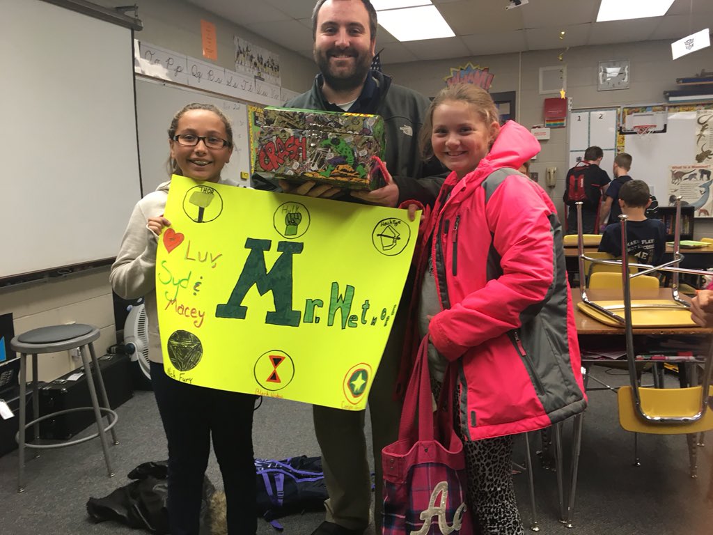 WetmoreAnthony's tweet photo. My hulk box and avengers poster from a couple students! #fultonpln https://t.co/gMdbBZdILM