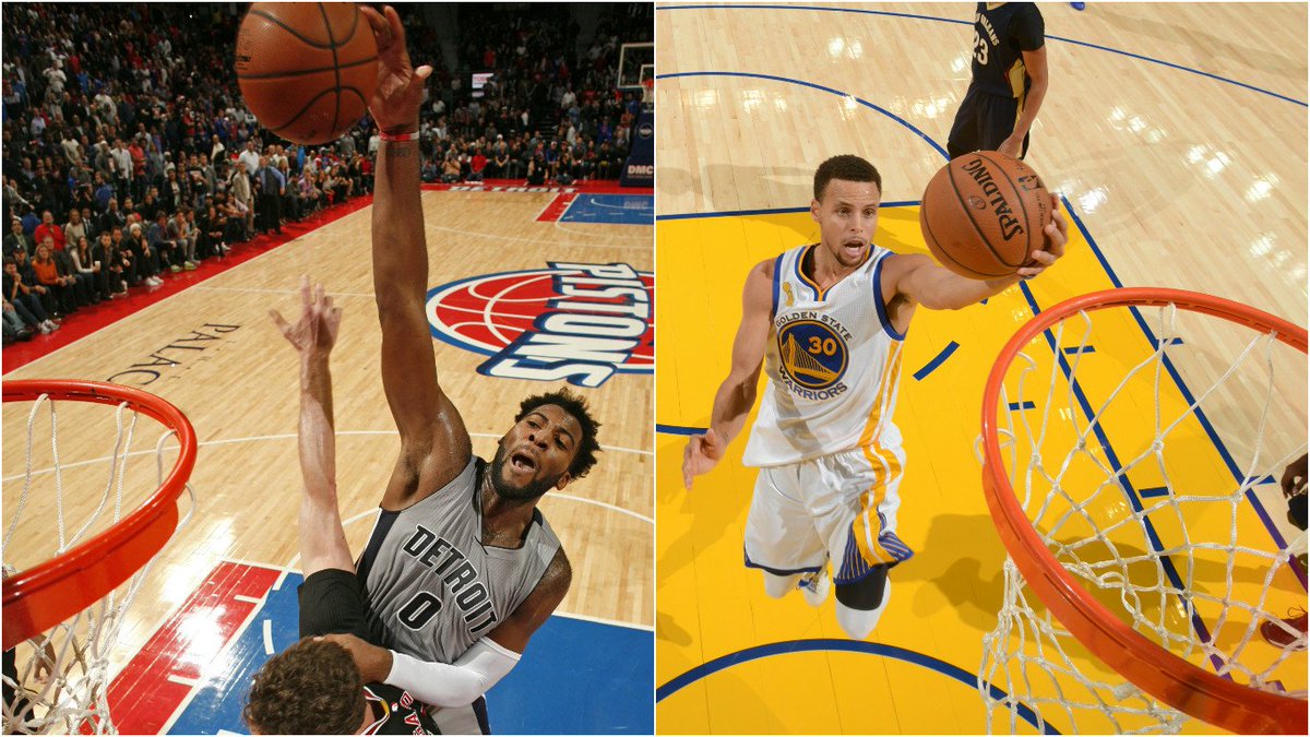 NBA's tweet photo. Just Announced.. @AndreDrummondd of @DetroitPistons &amp; @StephenCurry30 of @Warriors named NBA Players of the Week! https://t.co/r6vyDkhUaT