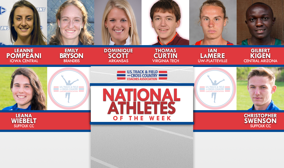 USTFCCCA's tweet photo. D3 #NATOW
M - @PioneerTrackXC's Ian LaMere
W - @BrandeisJudges' Emily Bryson
https://t.co/Miki8nmfdj https://t.co/Iw1f4H4KQL