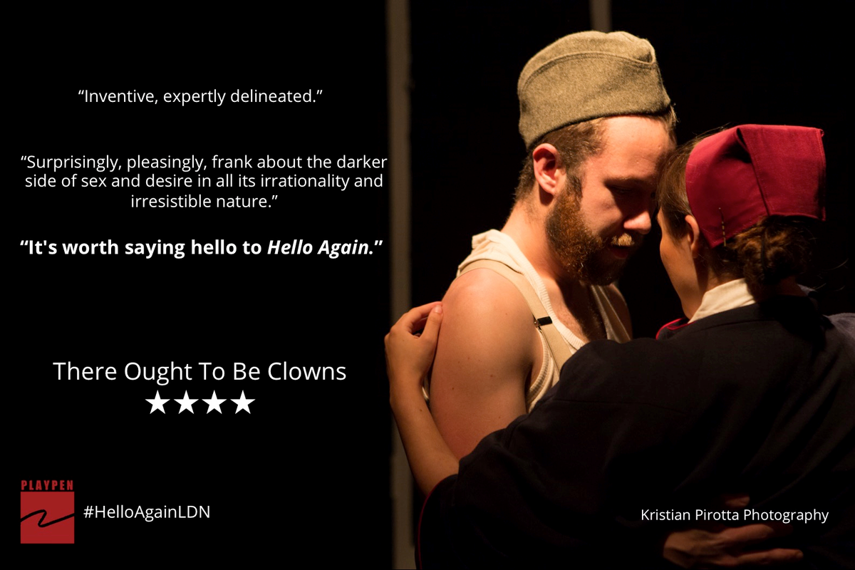 PlayPenProd's tweet photo. @OughtToBeClowns LOVED #HelloAgainLDN. There's only 5 more chances to see this- get booking! https://t.co/EflvB0t61U https://t.co/AVxxzNmYHx