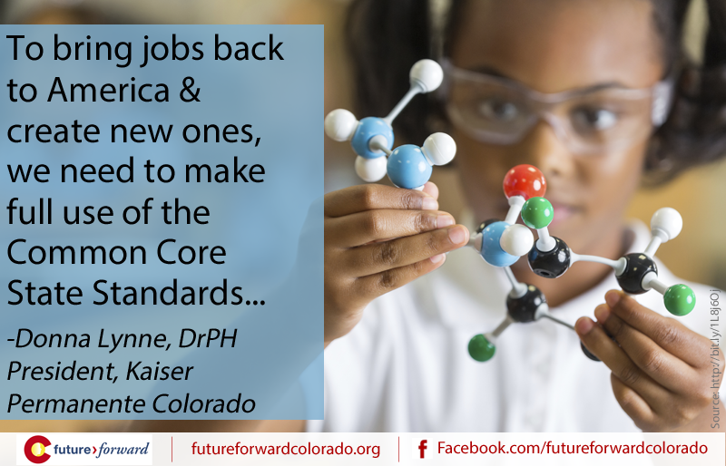 FutureForwardCO's tweet photo. Kaiser Permanente #CO President Donna Lynne supports raising the bar for our state’s students. #CCSS #edcolo https://t.co/yGsvPe2xqE