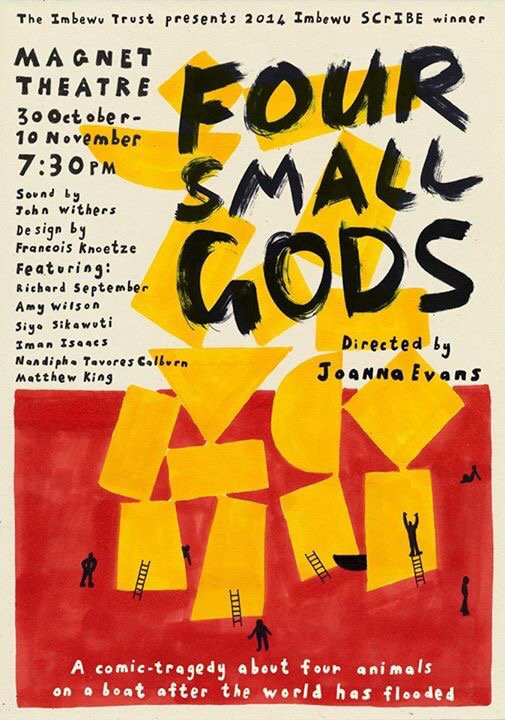 Joanna Evans talks about her award winning, #4SmallGods - on at Magnet, til Nov 10. see thecaperobyn.blogspot.com/2015/11/joanna…