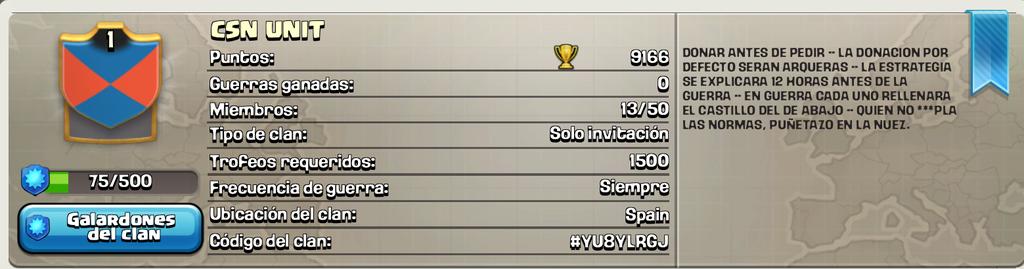 CSN_UNIT's tweet photo. Somos un nuevo clan deseando mejorar y llegar a ser uno de los grandes! https://t.co/Bl7YkoDCM5