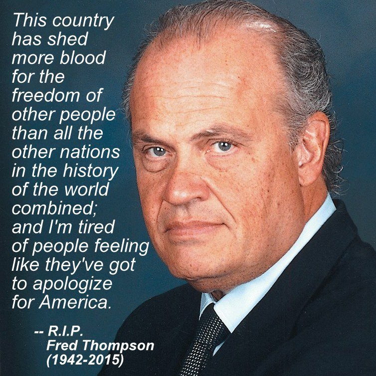 FreedomDisciple's tweet photo. Just heard some sad news.. A true Gent... #RIPFredThompson https://t.co/NwdxJSekS5