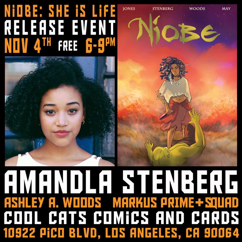 Mixedology101's tweet photo. Come meet @amandlastenberg at the Niobe: She is Life event! 
#mixedgirls #comics #diversity #strangercomics #mixed https://t.co/Iie8rpDvSZ