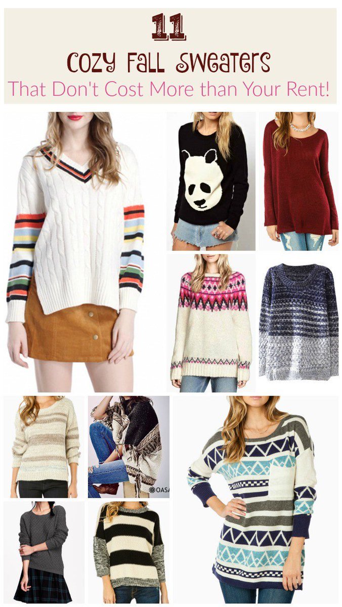 prettynameless's tweet image. Check out these 11 gorgeous fall #sweaters that cost less than $50 each!  bit.ly/1k3HyFr #StyleHop