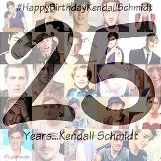 Happy birthday kendall schmidt  25 years Love u love u love u love u  