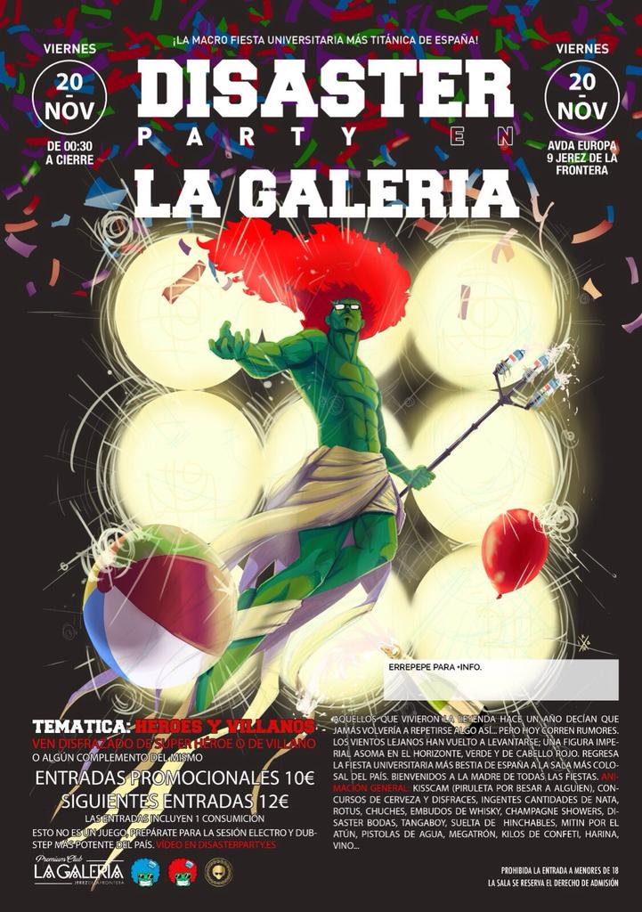 cadiz_disaster's tweet photo. Vuelve Disaster Party a Cádiz y vuelve más bestia que nunca, te lo vas a perder? MD para las últimas entradas https://t.co/9ZJ14rBBUf