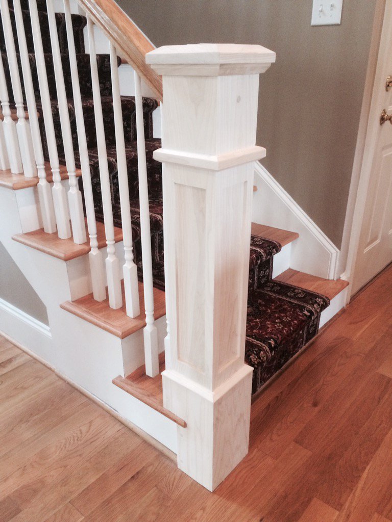 ChsWoodWorker's tweet photo. https://t.co/hEpmVoa4V3 does your stair look dated? Let us help with a few simple changes #StairMakeover #CustomStairs #stairupgrade