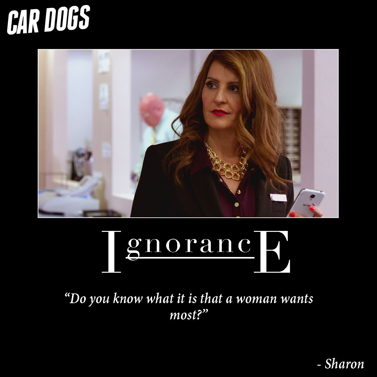 CarDogsMovie's tweet photo. Does your man NOT know what you need? 
Feel free to share these wise words from Sharon aka @NiaVardalos! #IndieFilm https://t.co/ZtL95YqDLJ
