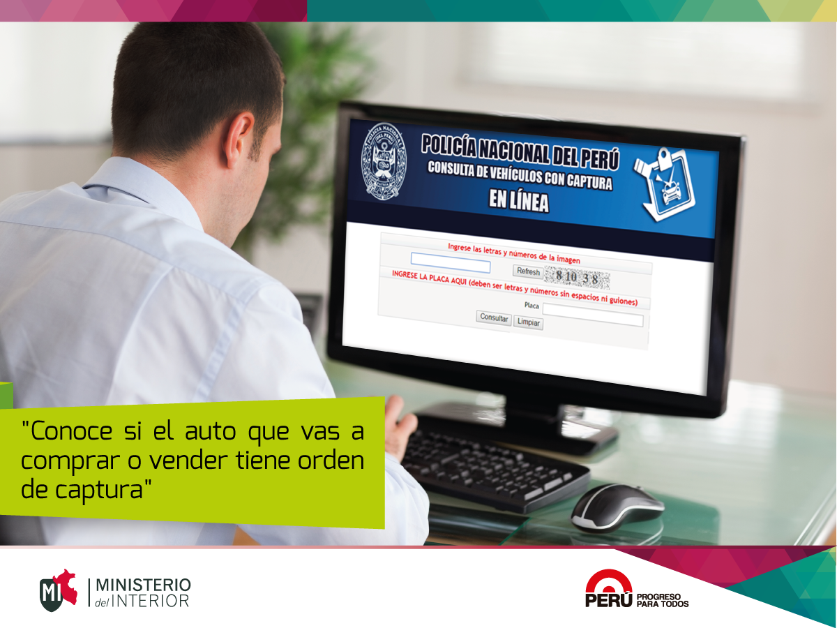 MininterPeru's tweet photo. #DatoMININTER Identifica vehículos con orden de captura a través del siguiente aplicativo ► https://t.co/CauU5Ngl1x https://t.co/22U5nhRPen