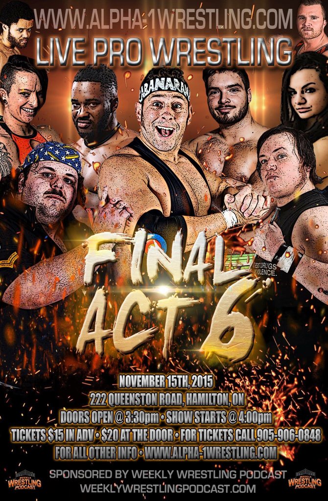 The <a href="/A1Wrestling/">Alpha-1 Wrestling</a> #FinalAct6 Zero Gravity Title in video game form on #WWE2K16

Be there LIVE in person on 11/15!