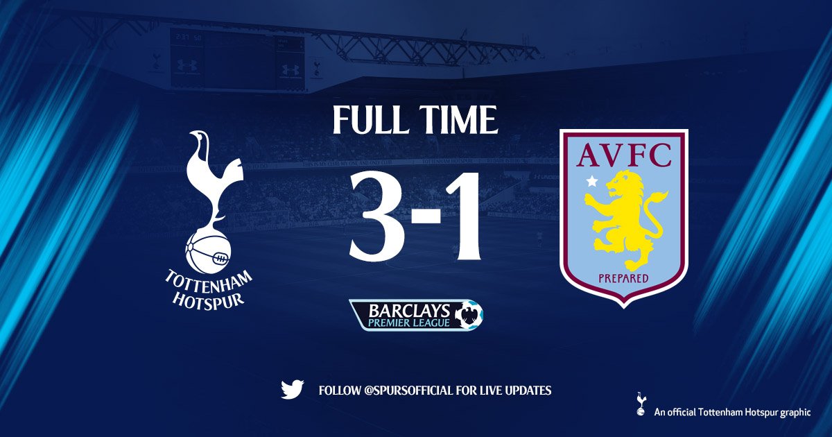 Tottenham Hotspur 3-1 Aston Villa: Premier League – as it happened, Premier League