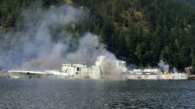 DiveHoweSoundBC's tweet image. Wreck Dive - Canadian Warship HMCS Annapolis sinking April 2015. Dive Hotel Charters @ Gibsons Harbour. #ScubaDiving