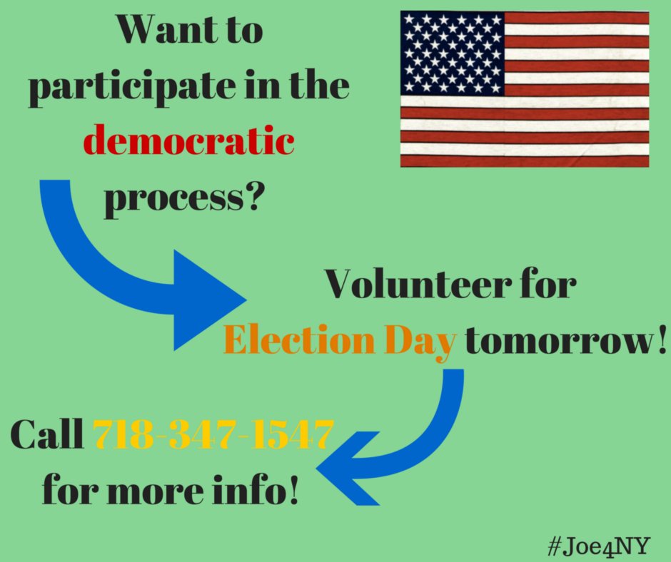 SquareDeal_NY's tweet photo. Want to help send @deBlasioNYC a #midtermmessage? Volunteer on #ELECTIONDAY! #CD23 https://t.co/pSyJPfluwa